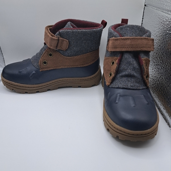 Little kids Carter's Boots navy blue & gray size 11M - Picture 9 of 12